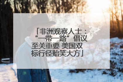非洲观察人士：“一带一路”倡议至关重要 美国双标行径贻笑大方