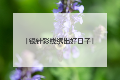 银针彩线绣出好日子