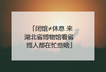闭馆≠休息 来湖北省博物馆看省博人都在忙些啥