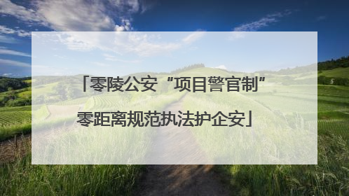 零陵公安“项目警官制”零距离规范执法护企安