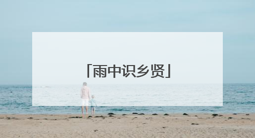 雨中识乡贤