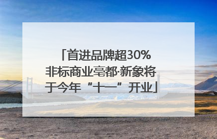 首进品牌超30% 非标商业亳都·新象将于今年“十一”开业