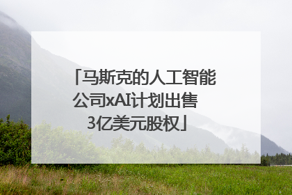 马斯克的人工智能公司xAI计划出售3亿美元股权