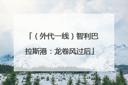 （外代一线）智利巴拉斯港：龙卷风过后