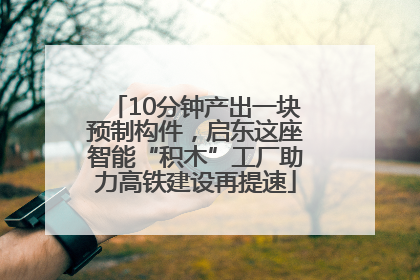 10分钟产出一块预制构件，启东这座智能“积木”工厂助力高铁建设再提速