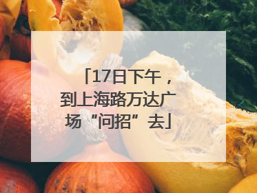 17日下午，到上海路万达广场“问招”去