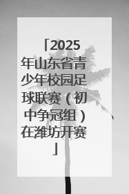 2025年山东省青少年校园足球联赛（初中争冠组）在潍坊开赛