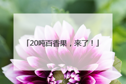20吨百香果，来了！