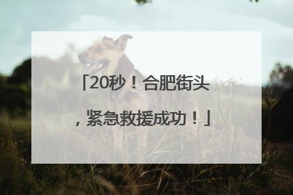 20秒！合肥街头，紧急救援成功！